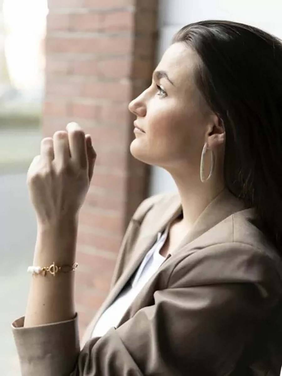 Schakelarmband met zoetwaterparels Ellen Beekmans