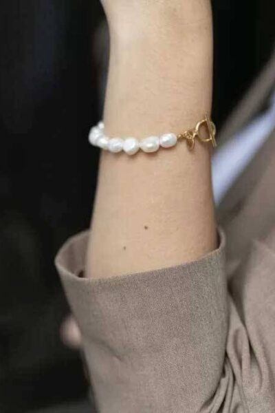 Schakelarmband met zoetwaterparels Ellen Beekmans