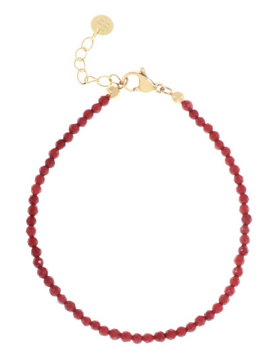 Fijn koraal armbandje rood Ellen Beekmans - Afbeelding 2
