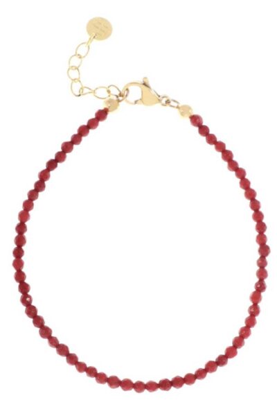 Fijn koraal armbandje rood Ellen Beekmans