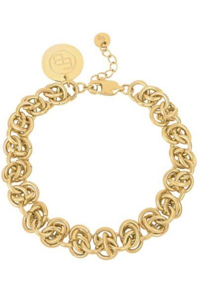 Gouden armband met cirkel schakels Ellen Beekmans