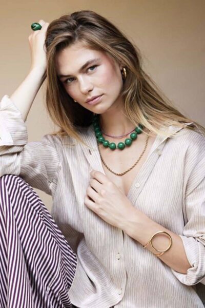 Brede bangle met open cirkel Ellen Beekmans