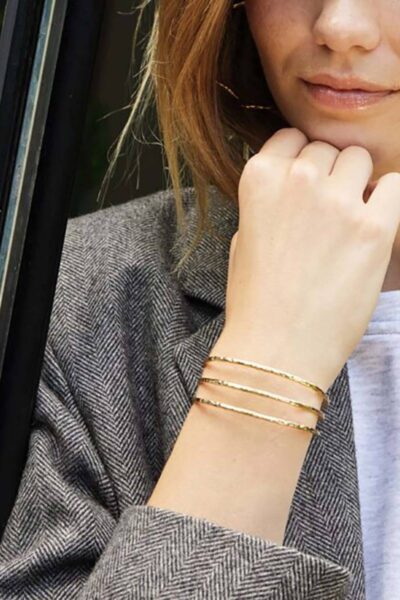 3 delige gehamerde bangle Ellen Beekmans