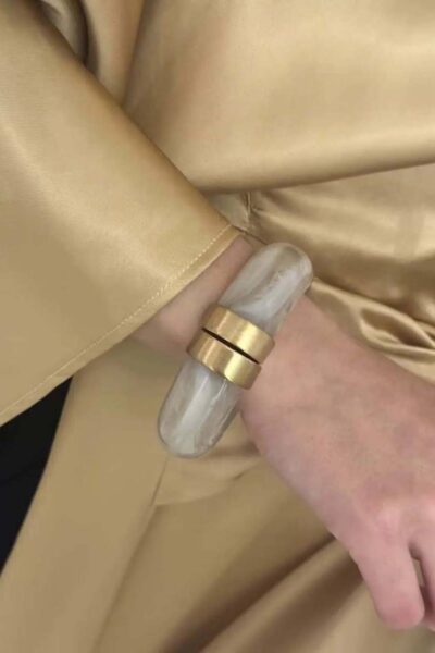 Bumper bangle off white melee Ellen Beekmans