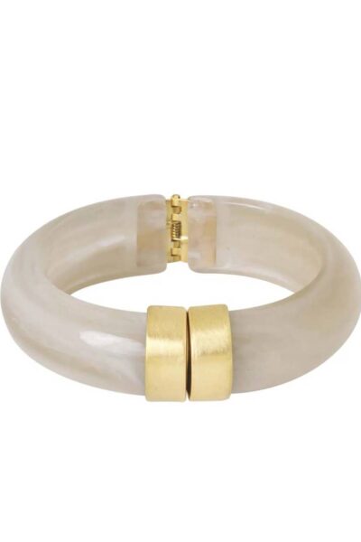 Bumper bangle off white melee Ellen Beekmans