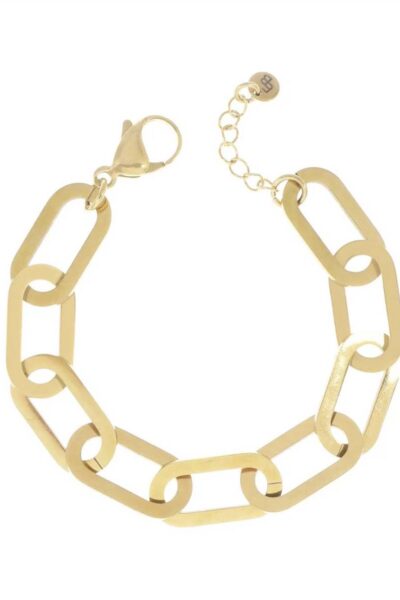 Platte schakel armband XL Ellen Beekmans