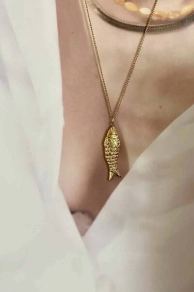 Ketting met vishanger large Ellen Beekmans