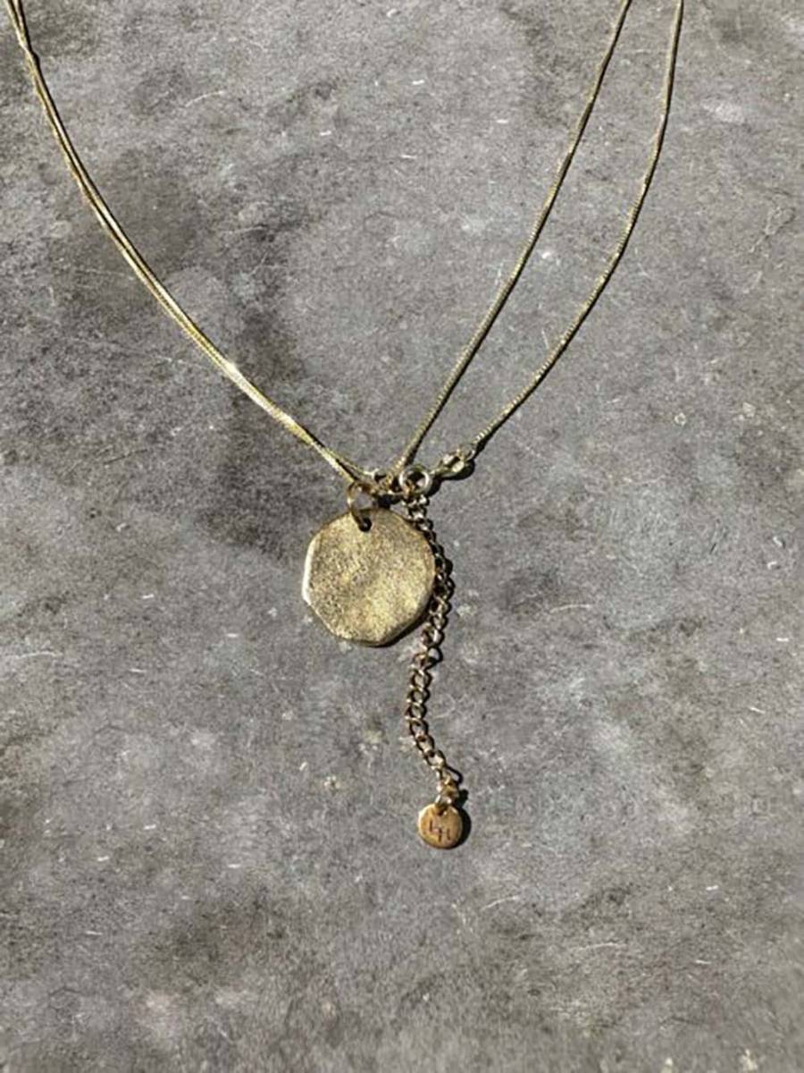 Glansketting met org. munt Ellen Beekmans - Afbeelding 2