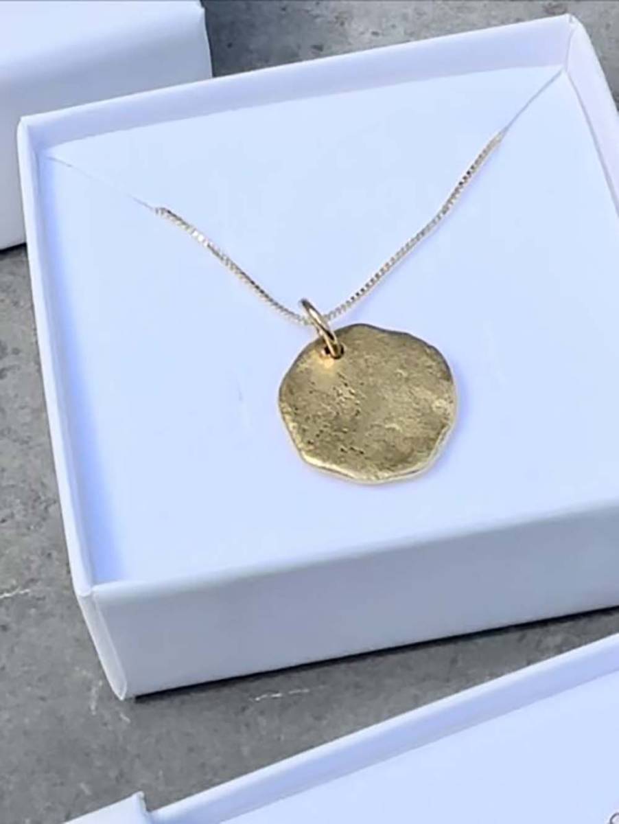 Glansketting met org. munt Ellen Beekmans - Afbeelding 3