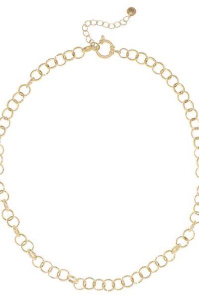 Vergulde ketting schakel textuur Ellen Beekmans