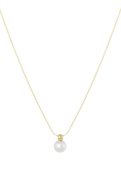 Fijne ketting met 1 parel Ellen Beekmans