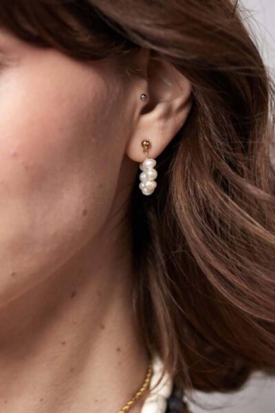 Oorstekers met leer patroon Ellen Beekmans