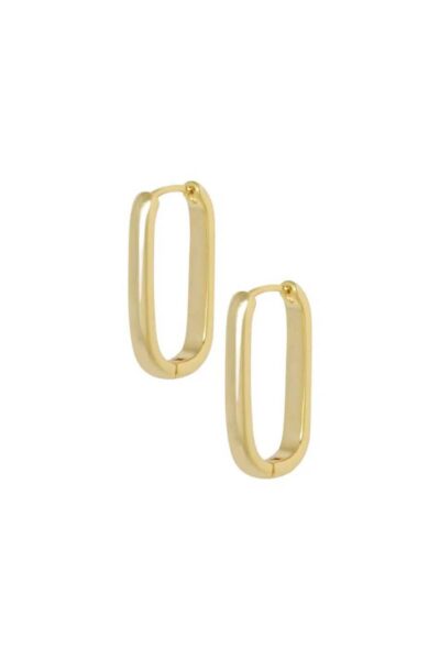 Ovale oorbellen verguld Ellen Beekmans