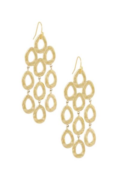 Organische lange oorbellen 7cm Ellen Beekmans