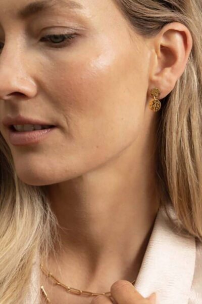 Oorstekers gehamerde muntjes Ellen Beekmans