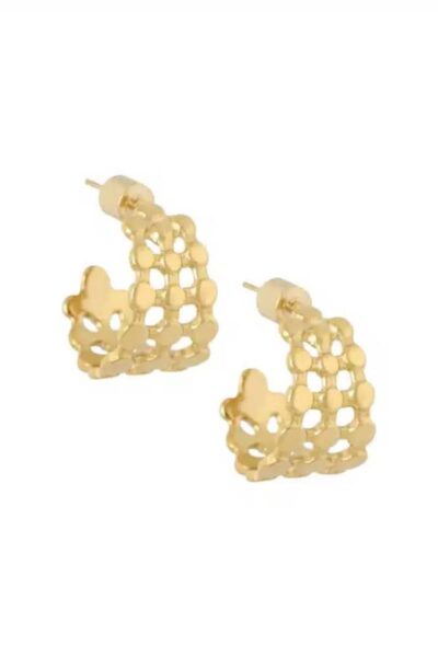 Opengewerkte oorringen met patroon Ellen Beekmans