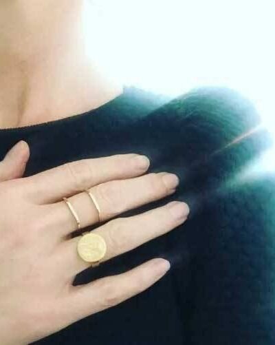Dubbele gouden ring Ellen Beekmans