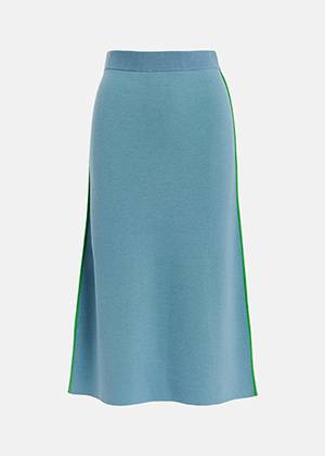 Folder contrast piping skirt bright sky Essentiel