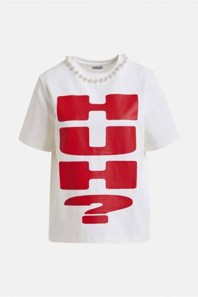 Isos beads ptint t-shirt off white Essentiel