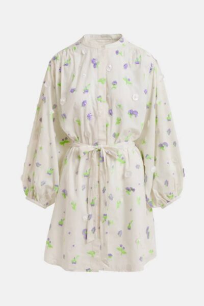 Jalen embroidered midi dress C1 of white Essentiel