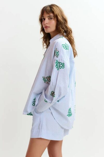 Jalinki embroidered shirt C2 off white Essentiel