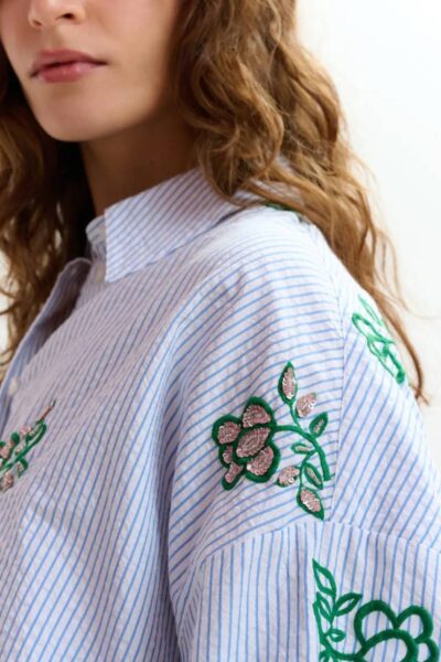 Jalinki embroidered shirt C2 off white Essentiel