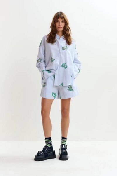 Jalinki embroidered shirt C2 off white Essentiel