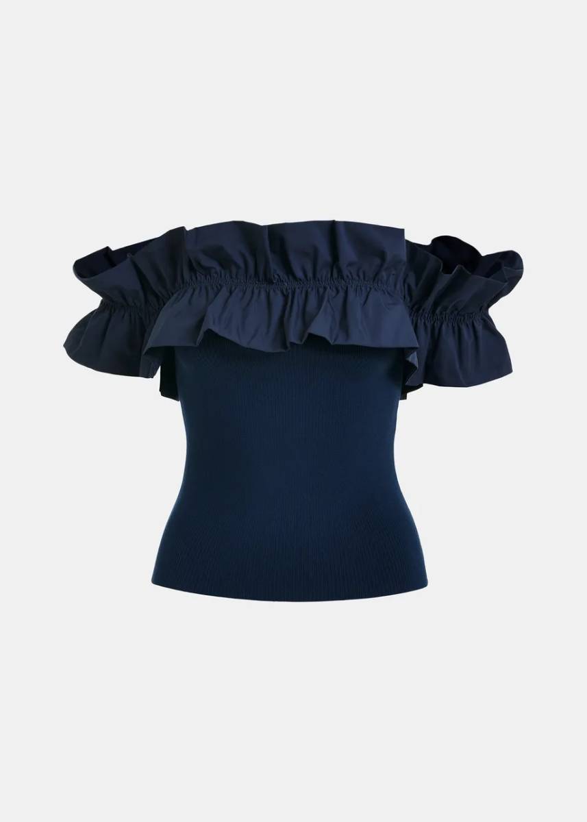 Jaqua knitted top patriot blue Essentiel - Afbeelding 5