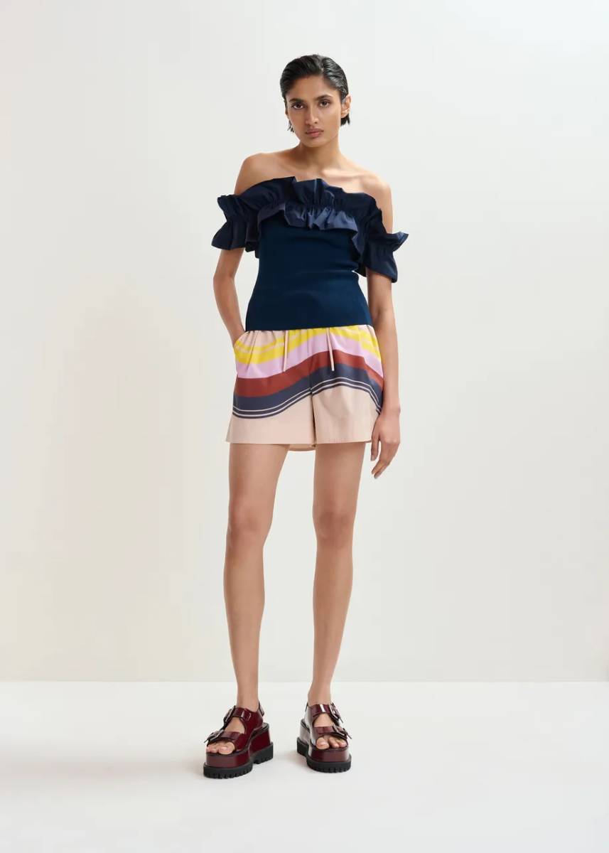 Jaqua knitted top patriot blue Essentiel - Afbeelding 3