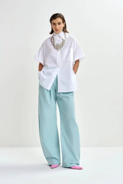 Jasleen boxy oversised shirt white Essentiel