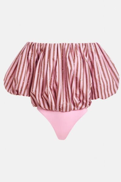 Jayjay rhinestone puffy top C1 rose Essentiel