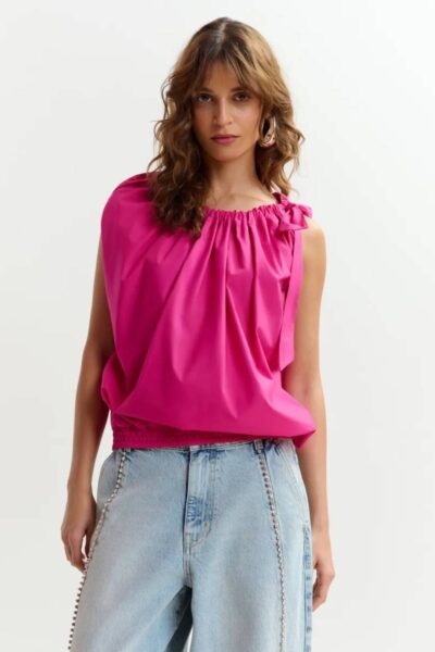Jaylah smocked top mauve love Essentiel
