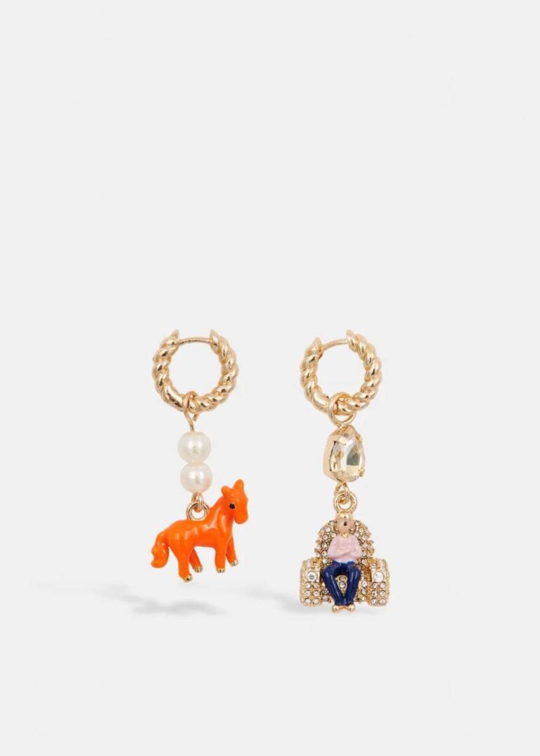Jessika earrings with charm C1 fire glow Essentiel