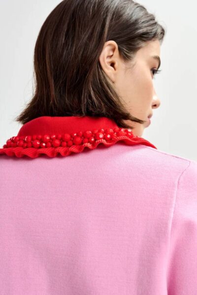 Jewelry embroidered knit polo candy Essentiel