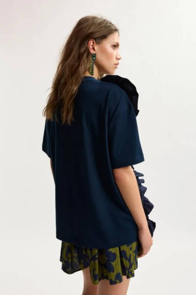 Jidole t-shirt big ruffle patriot blue Essentiel