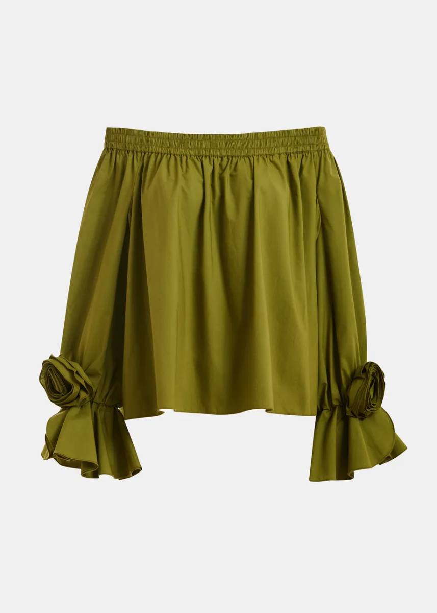 Jofie off shoulder top avocado Essentiel - Afbeelding 6