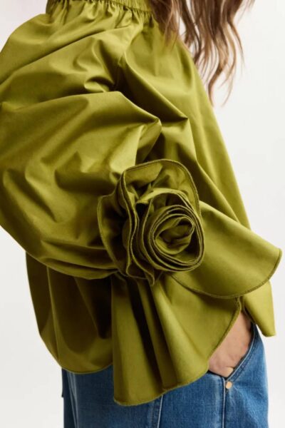 Jofie off shoulder top avocado Essentiel