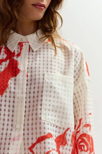 Jorange oversized shirt C2 off white Essentiel