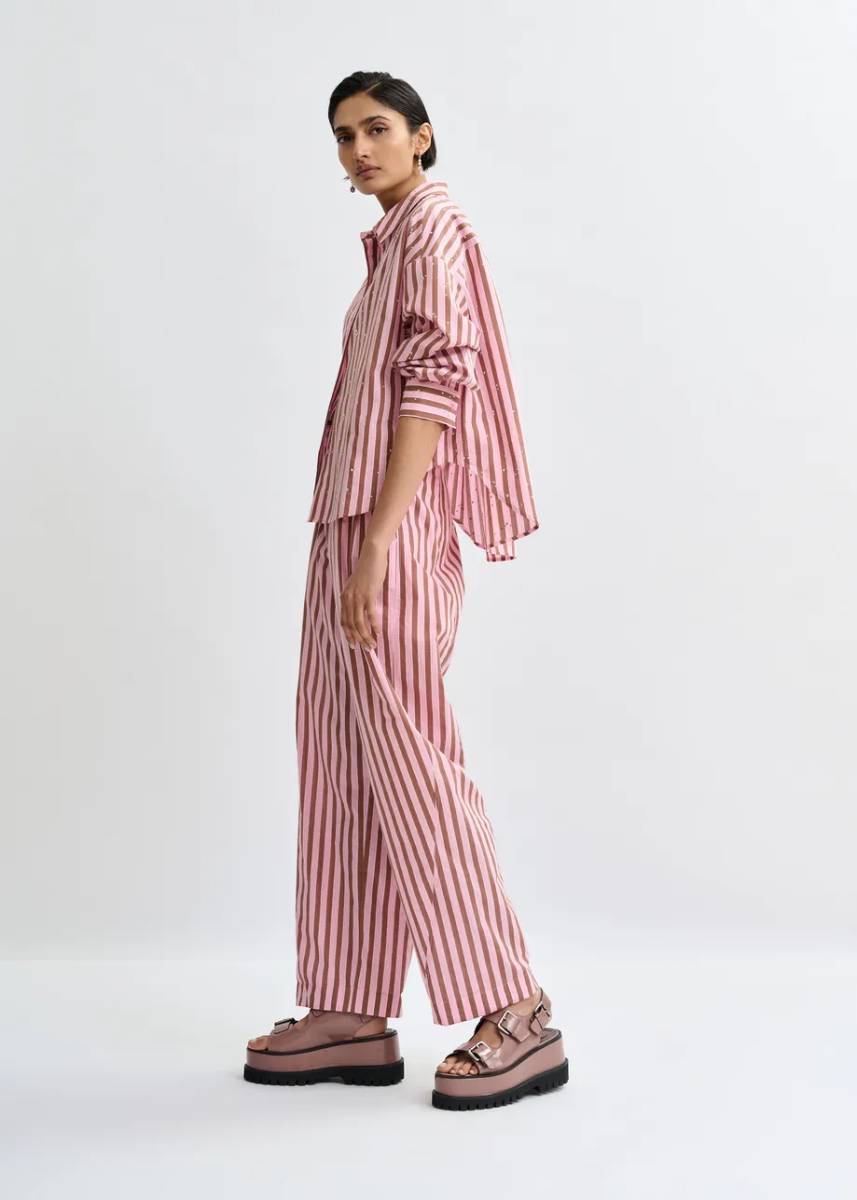 Jorner barrel leg pants C1 young rose Essentiel - Afbeelding 2