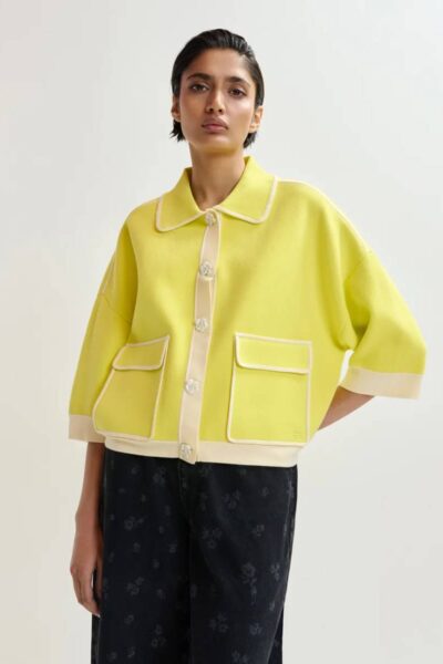 Jugly knit cardigan lemon squeeze Essentiel