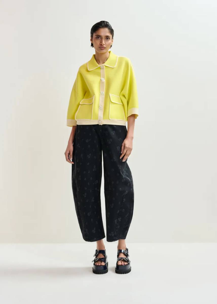 Jugly knit cardigan lemon squeeze Essentiel - Afbeelding 4