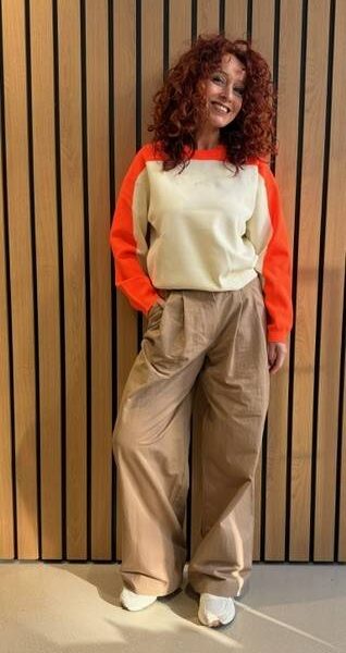 Jazmine pleated wide leg pants maple Essentiel