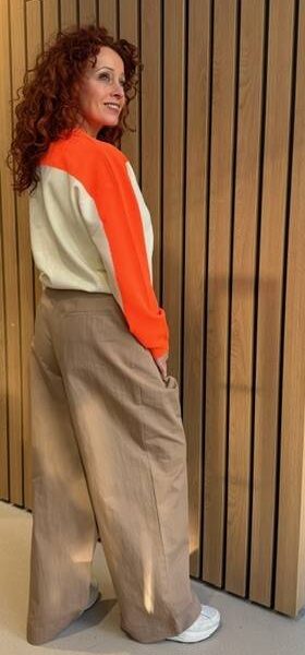 Jazmine pleated wide leg pants maple Essentiel