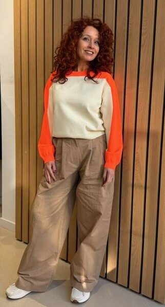 Jazmine pleated wide leg pants maple Essentiel