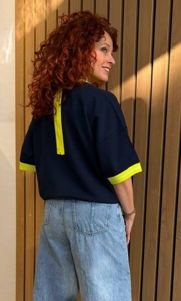 Jismart oversized pullover C3 navy Essentiel