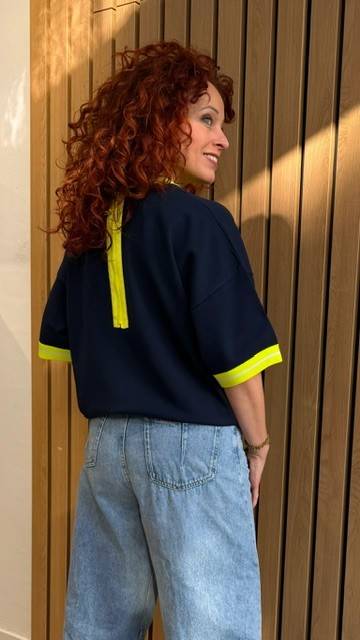 Jismart oversized pullover C3 navy Essentiel - Afbeelding 2