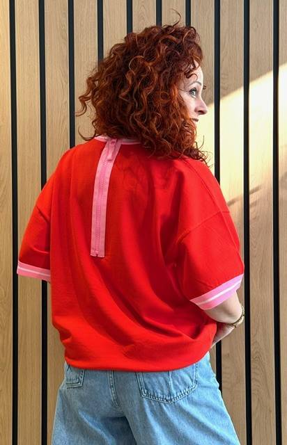 Jismart oversized pullover C5 orange Essentiel - Afbeelding 3