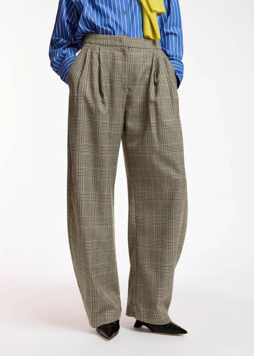 Karol barrel leg pants C1 brown sugar Essentiel - Afbeelding 2