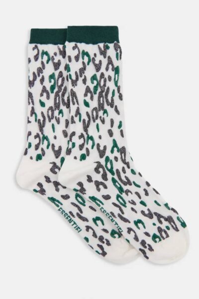 Karty leopard socks C2 off white Essentiel