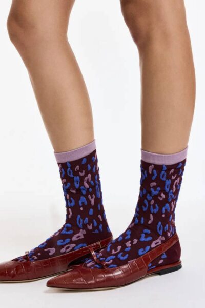 Karty leopard socks C3 wine not Essentiel